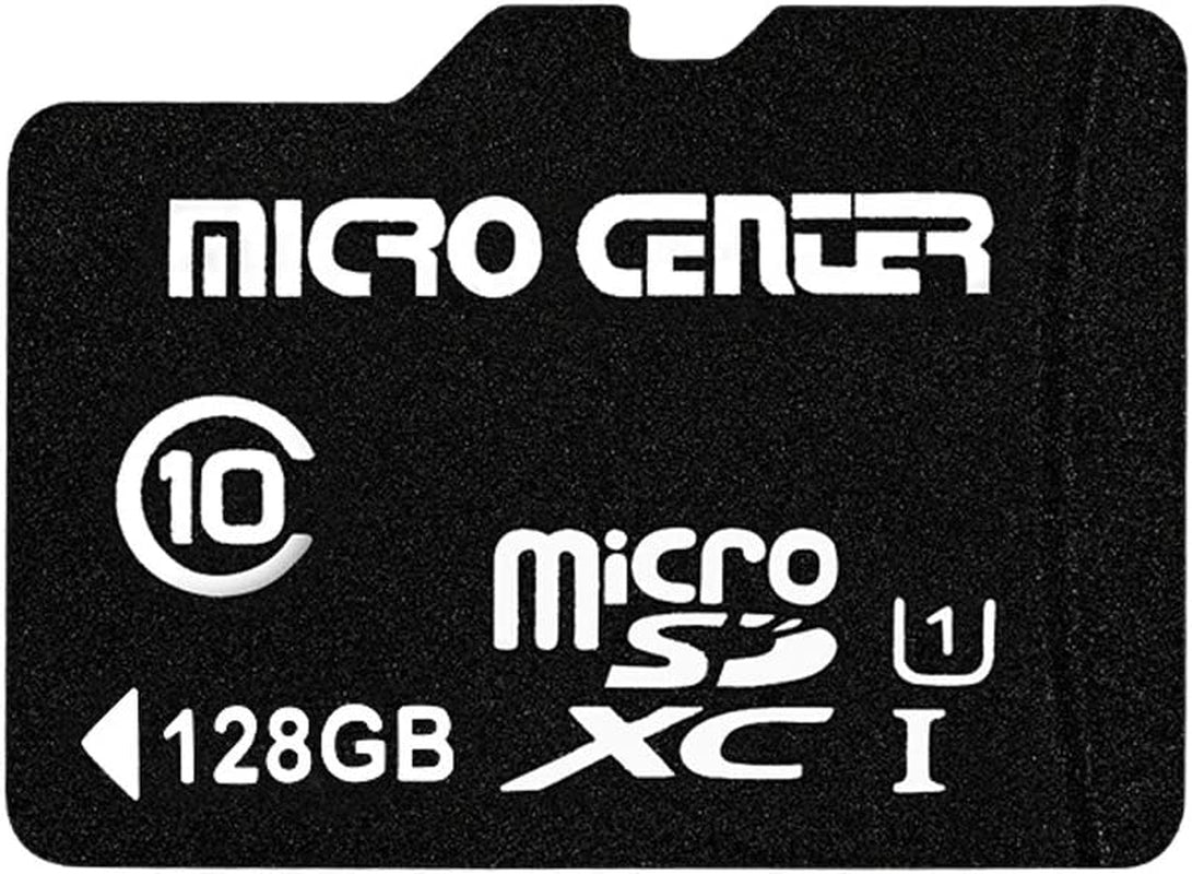 Micro Center 128GB Class 10 Microsdxc Flash Memory Card with Adapter for Mobile Device Storage Phone, Tablet, Drone & Full HD Video Recording (1 pack)